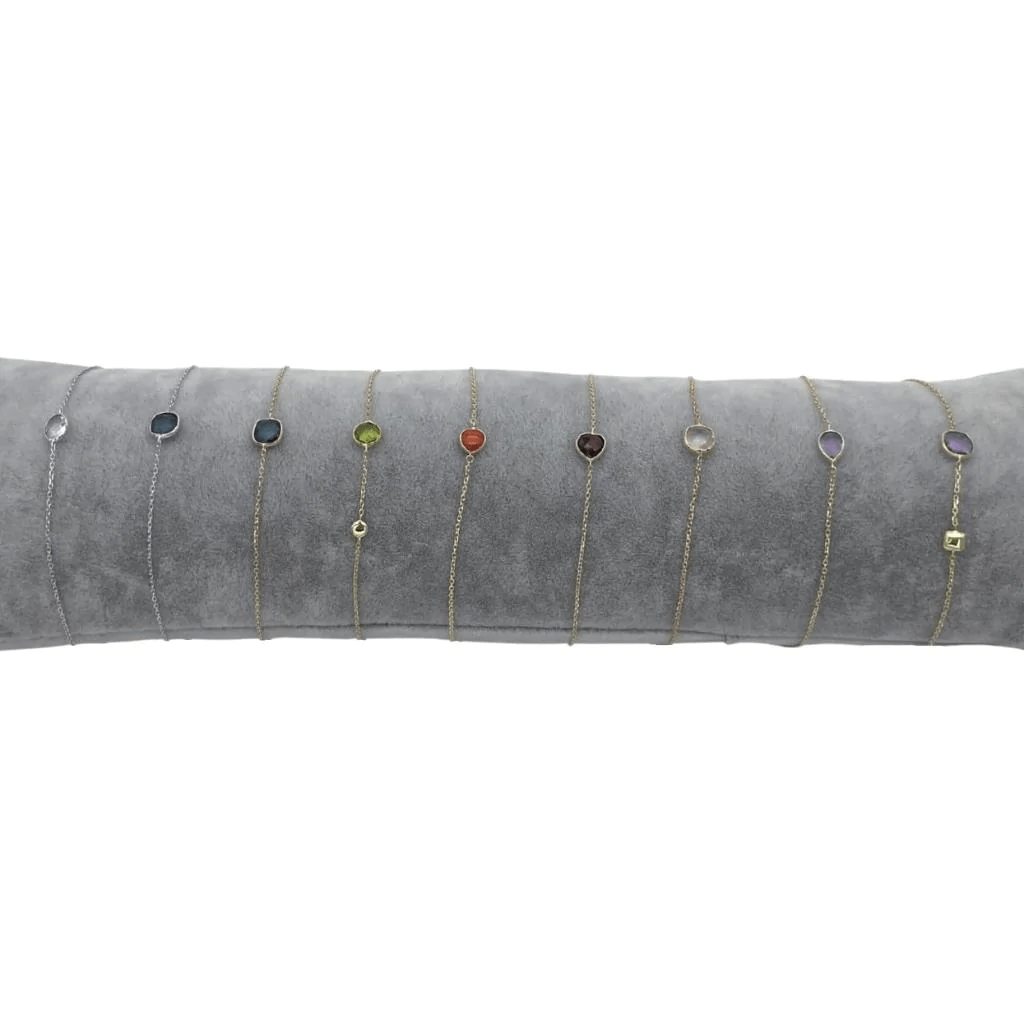 Bratara Aur 14k cu Piatra Granat Inima