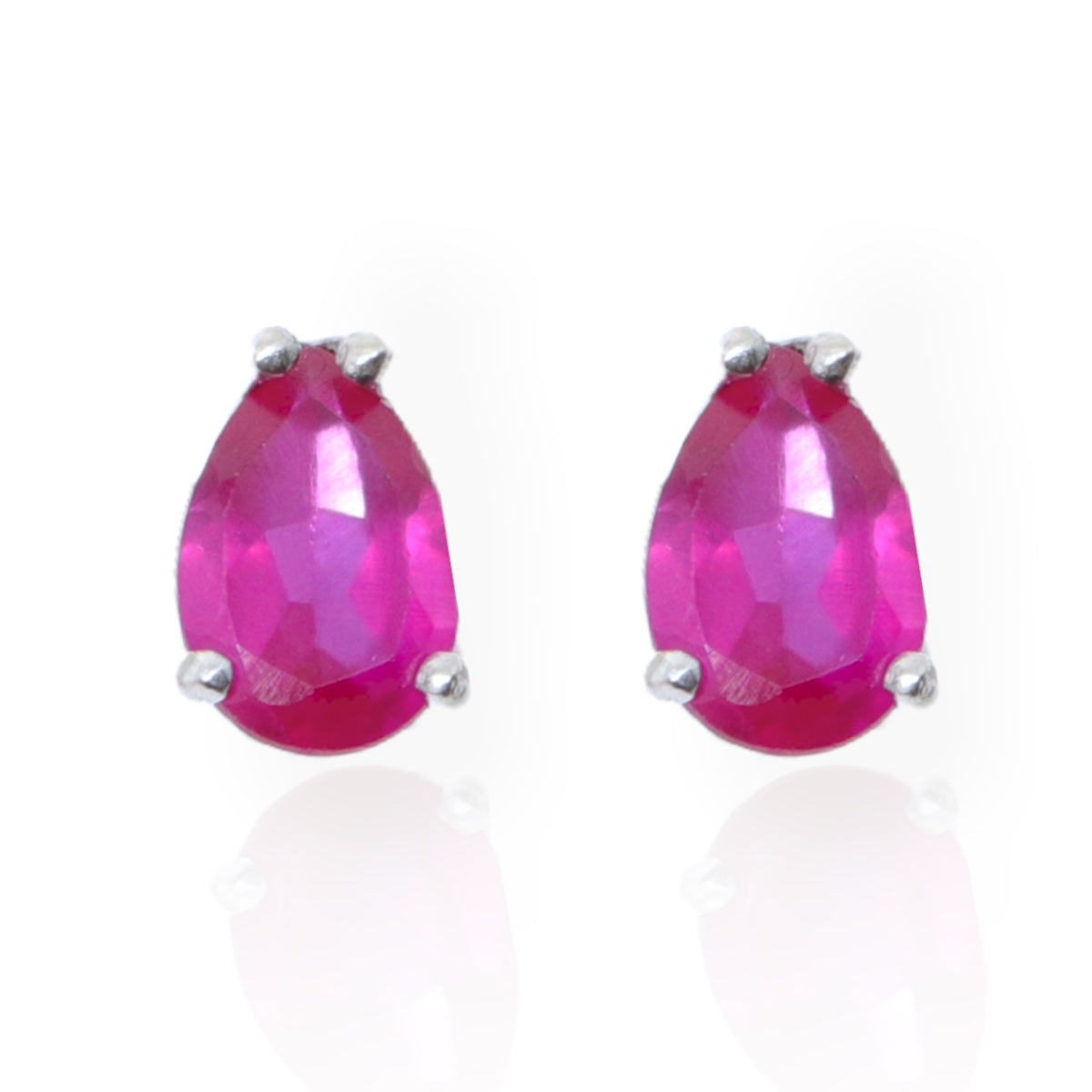 Cercei Aur 14k Alb cu Piatra Zirconia Roz - Bijuteria Cleopatra