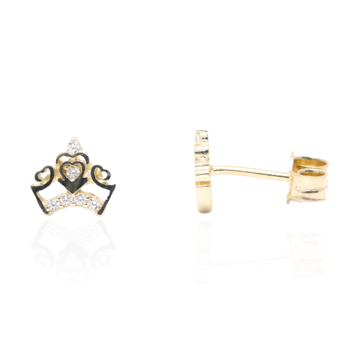 Cercei Aur 14K Coronita - Bijuteria Cleopatra