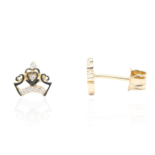 Cercei Aur 14K Coronita - Bijuteria Cleopatra
