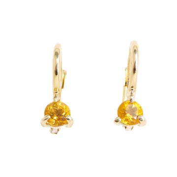Cercei Aur 14k cu Piatra Citrin - Bijuteria Cleopatra