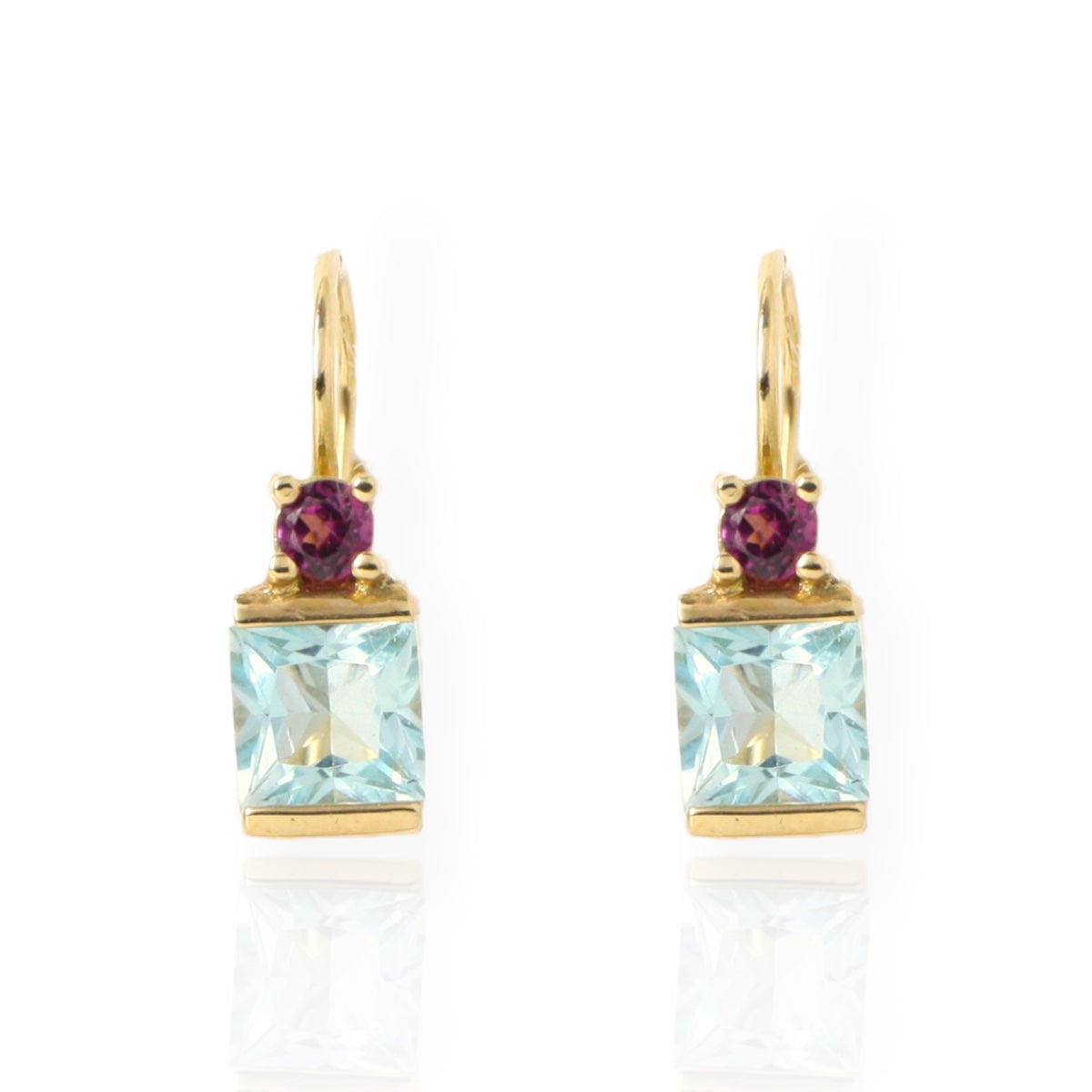 Cercei Aur 14K Cu Piatra Topaz - Bijuteria Cleopatra