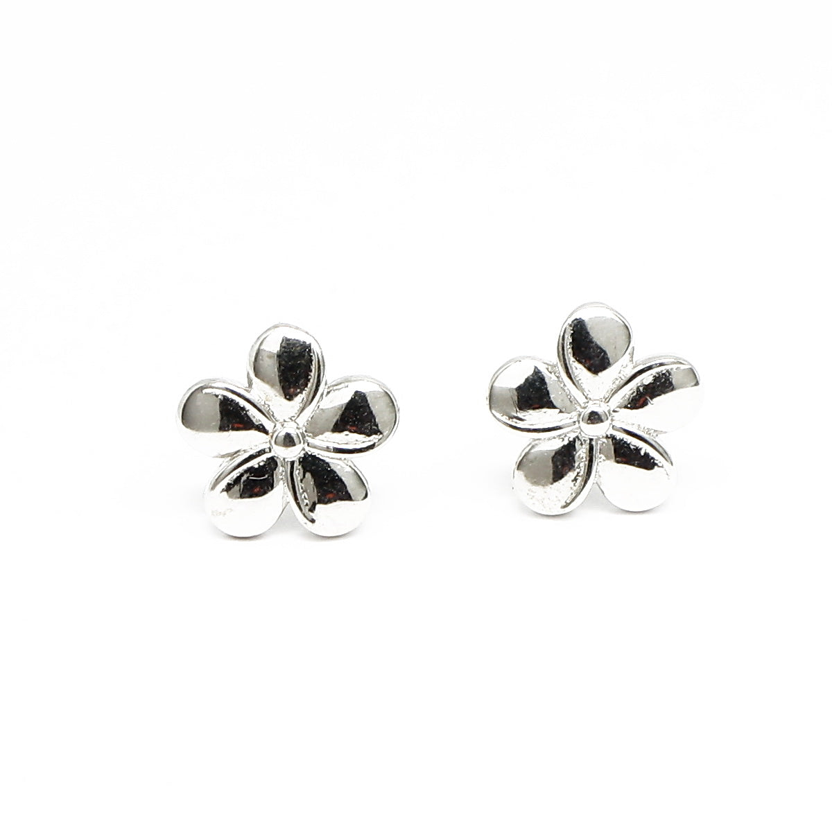 Cercei Aur Alb 14K Floare - Bijuteria Cleopatra