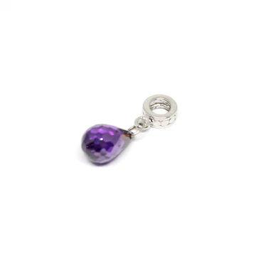 Charm Argint Talisman pentru Bratara Piatra Violet - Bijuteria Cleopatra