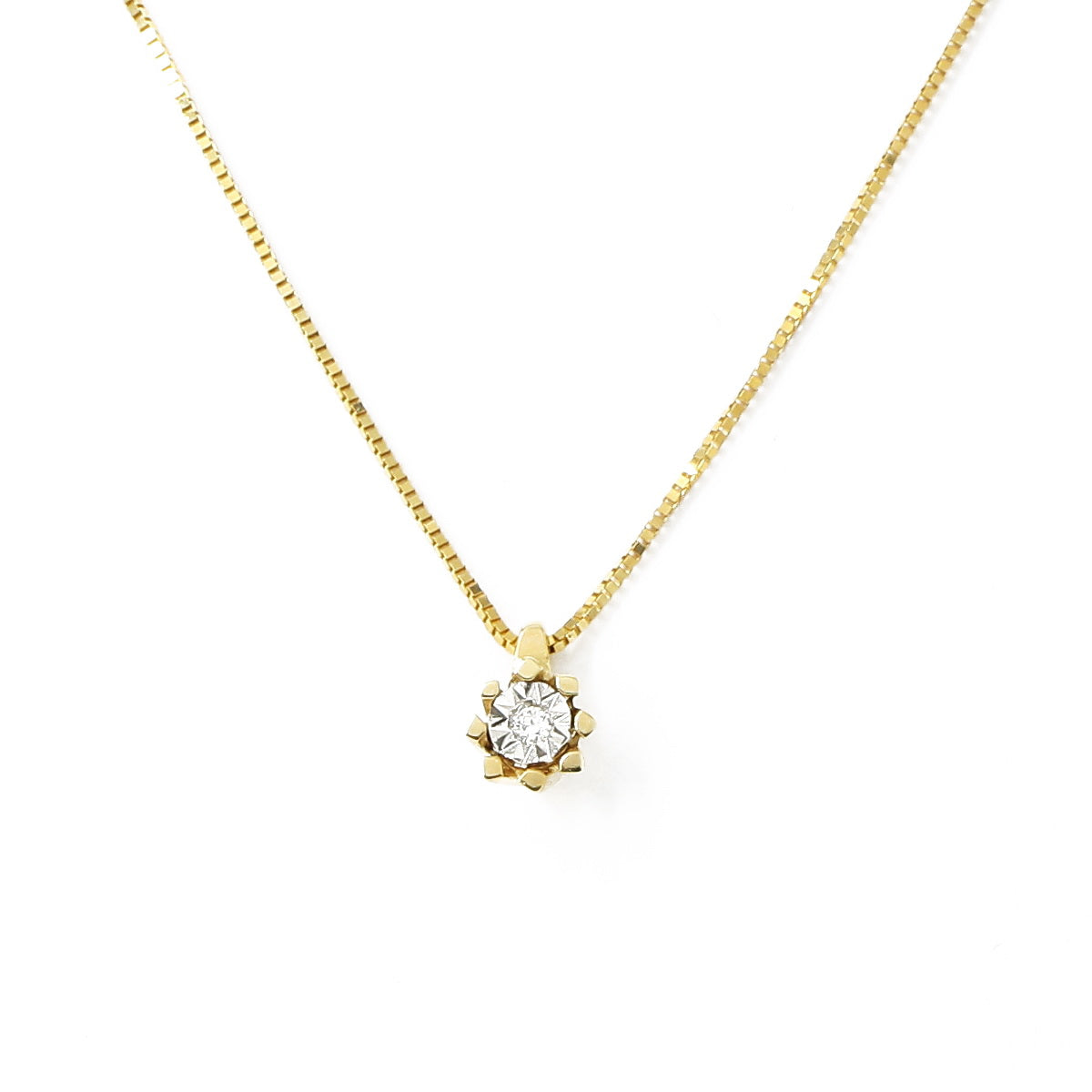 Colier Floare cu Diamant - Bijuteria Cleopatra