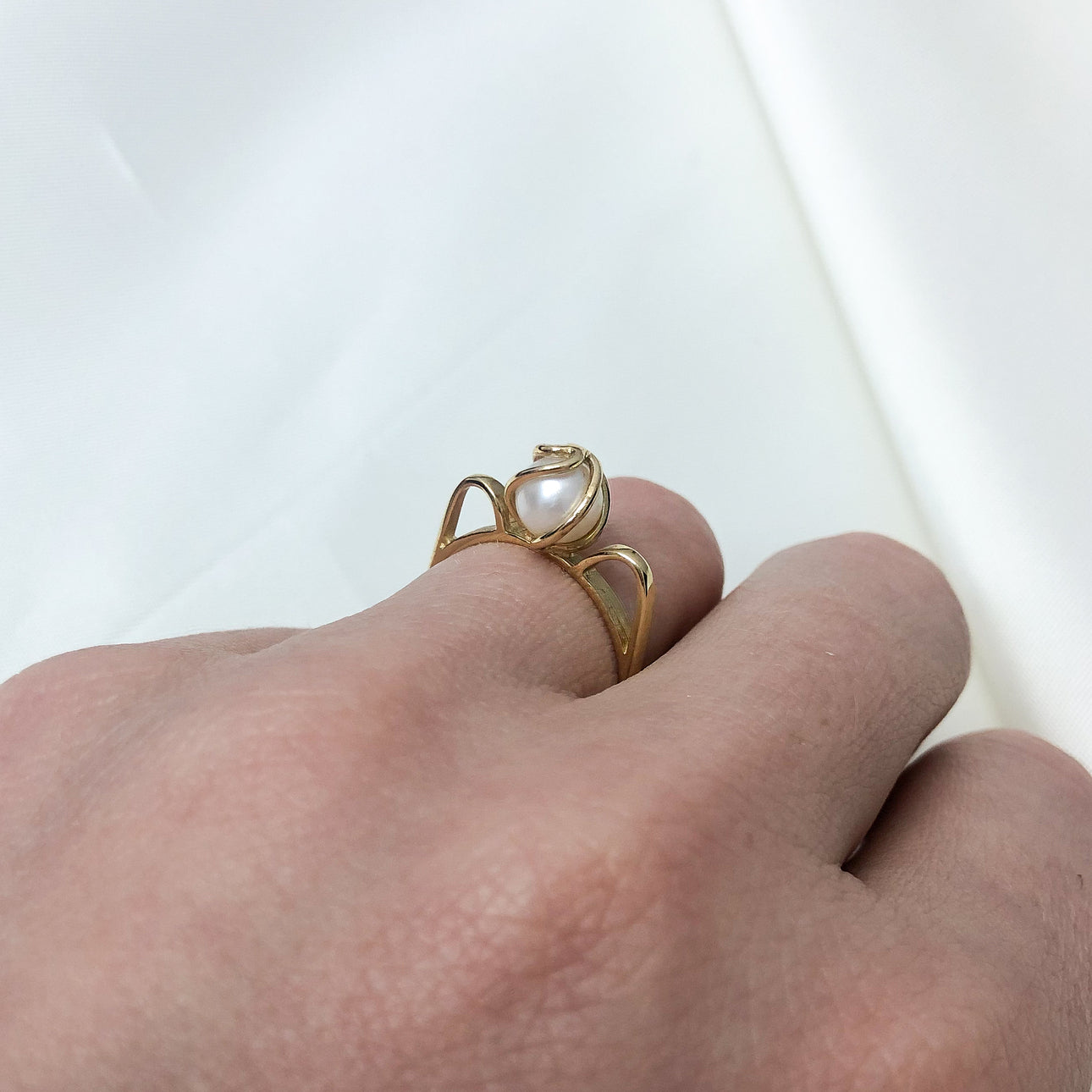 Inel Aur 14k cu Perla - Bijuteria Cleopatra