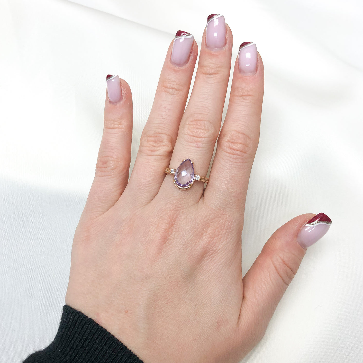 Inel Aur 14k cu Piatra Ametist - Bijuteria Cleopatra