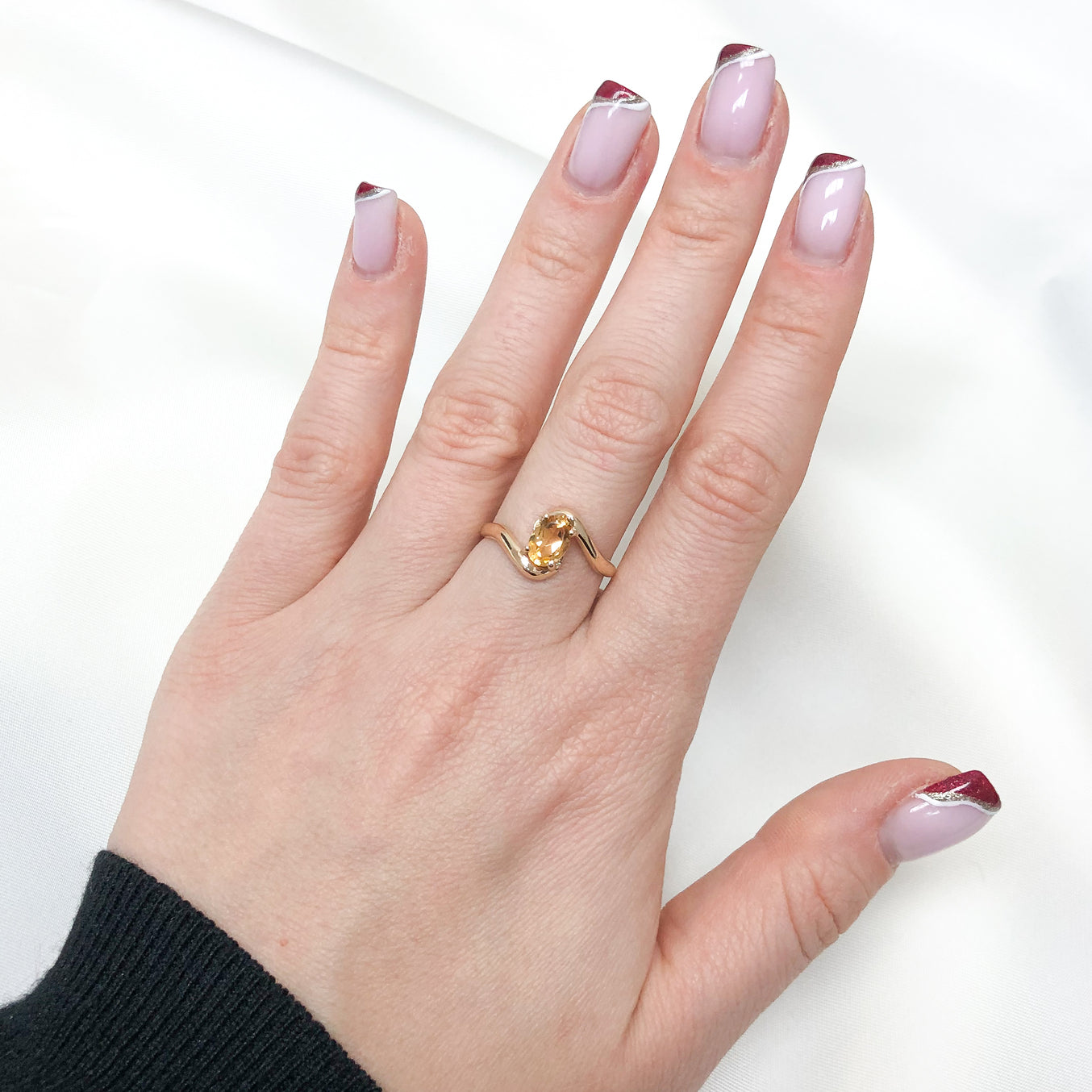 Inel Aur 14k cu Piatra Citrin - Bijuteria Cleopatra