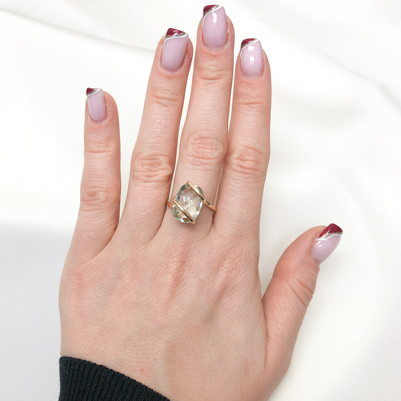 Inel Aur 14k cu Piatra Topaz Verde - Bijuteria Cleopatra