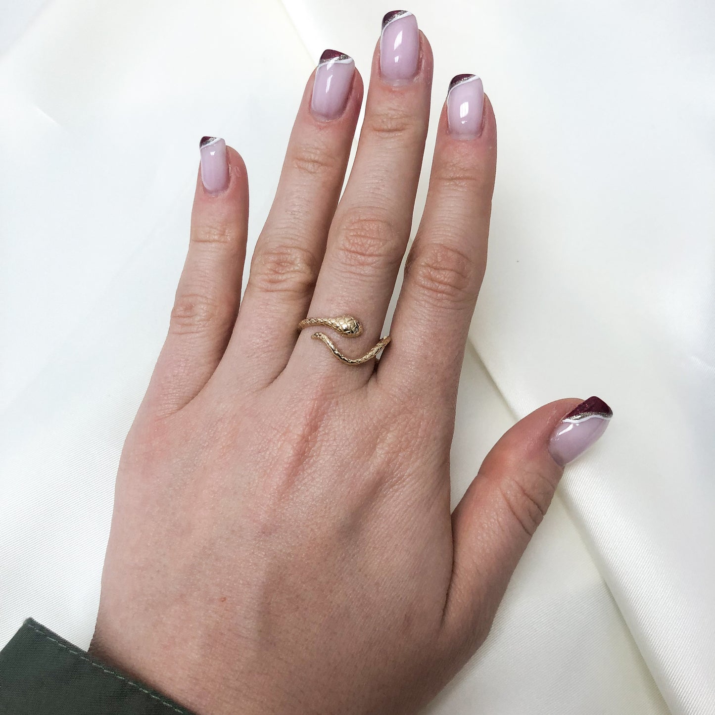 Inel Aur 14k Sarpe cu Pietre Zirconia - Bijuteria Cleopatra