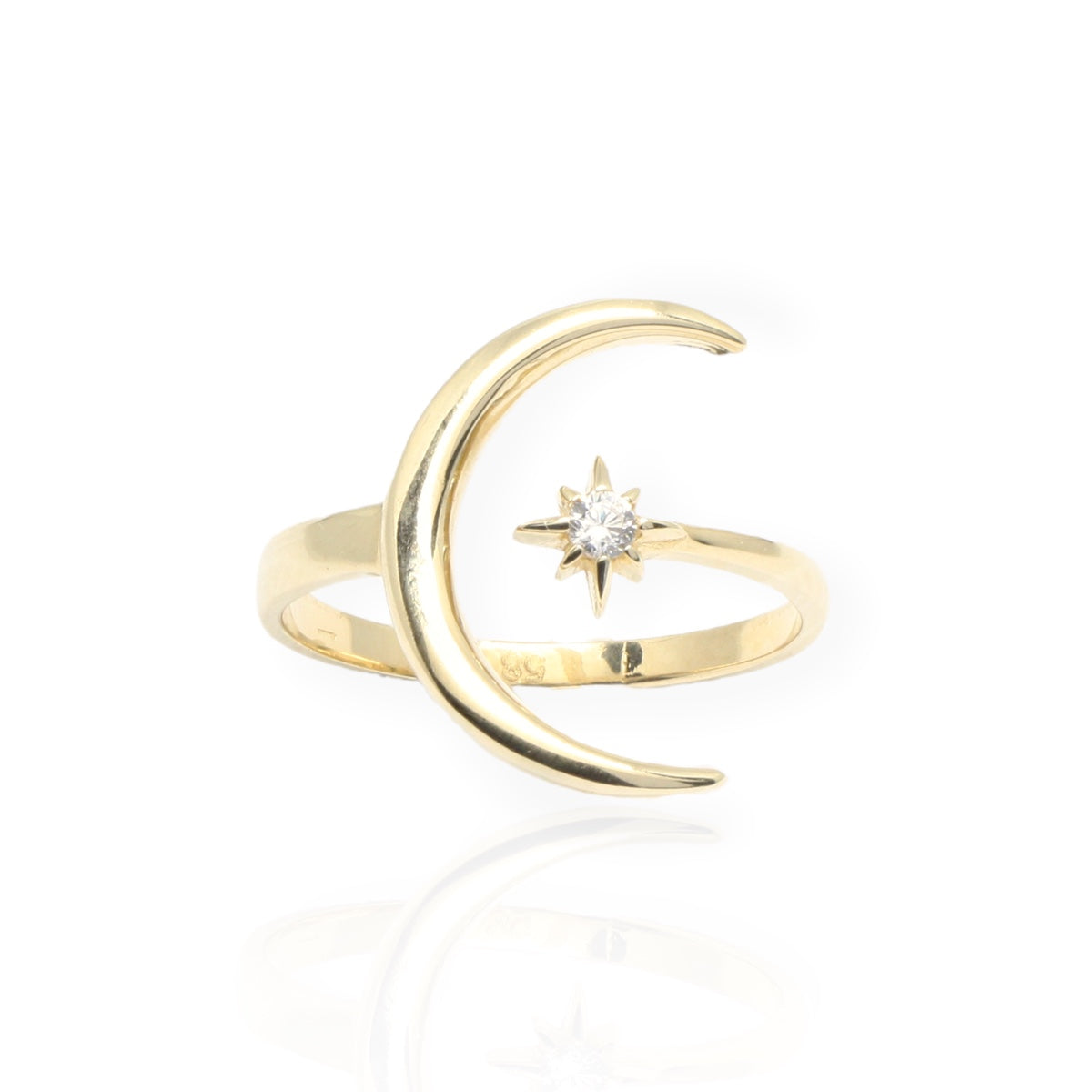 Inel Aur 14K Semiluna si Stea - Bijuteria Cleopatra