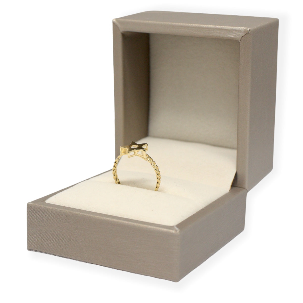 Inel Aur 14K Stea Cu Piatra Zirconia - Bijuteria Cleopatra