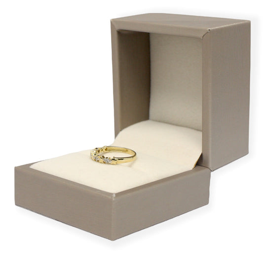 Inel Aur 14K Stelute Si Pietre Zirconia - Bijuteria Cleopatra