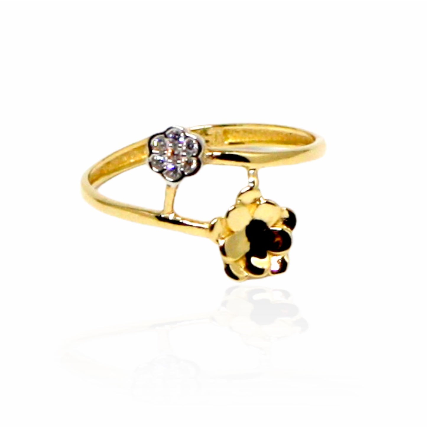 Inel Aur 14k Flori - Bijuteria Cleopatra
