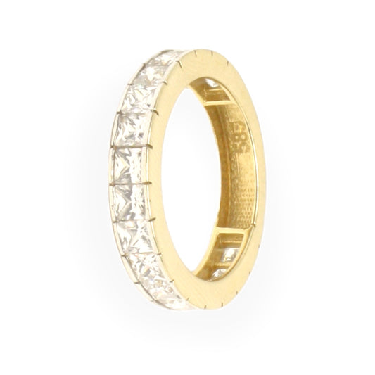 Inel Aur Galben 14K si Cristale Zirconia Albe - Bijuteria Cleopatra