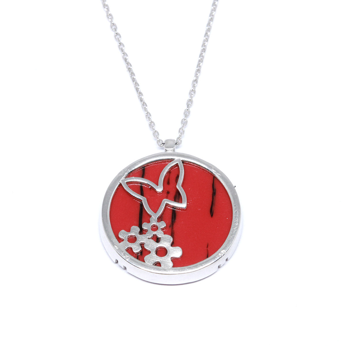 Lant Argint Fluturi pe Coral - Bijuteria Cleopatra