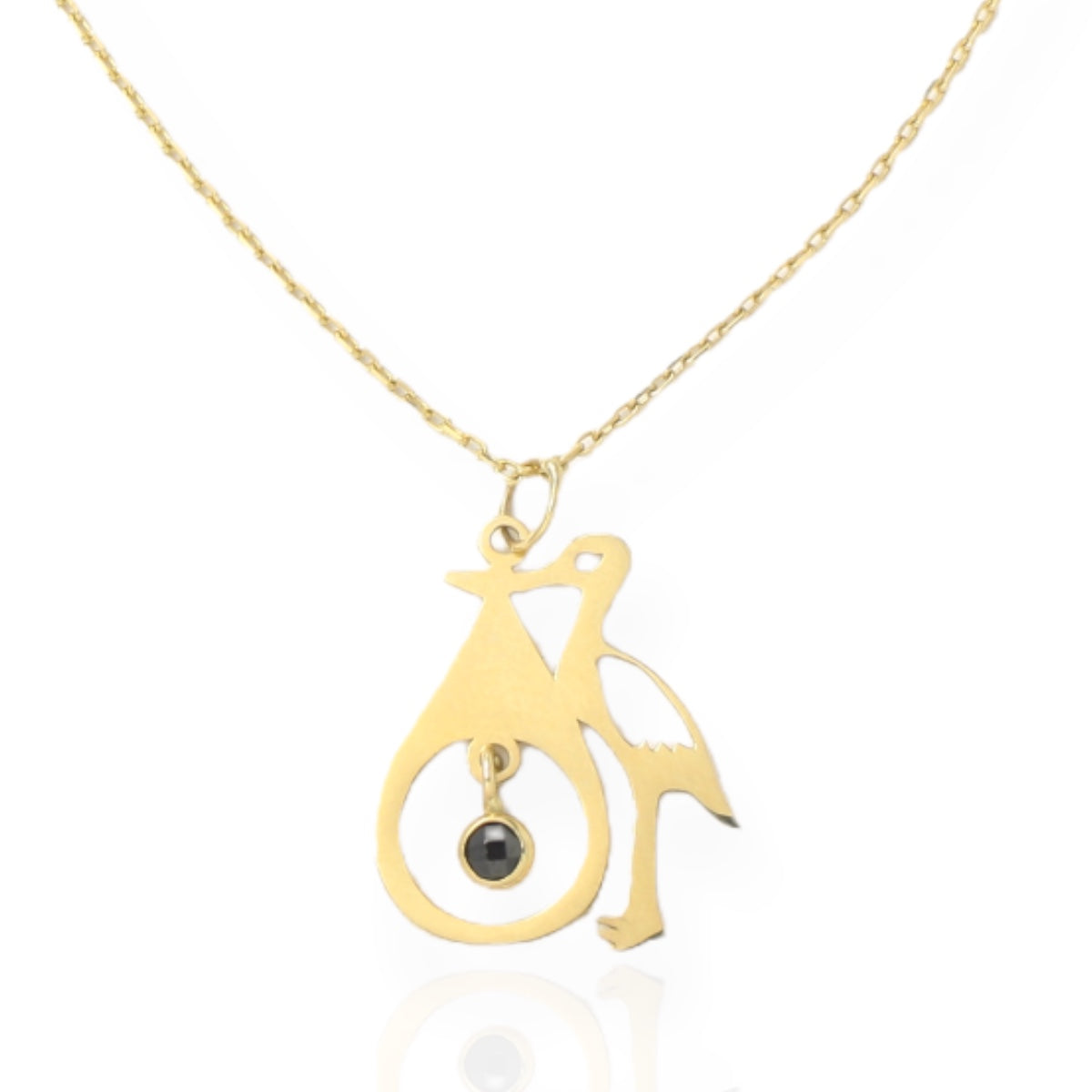 Lant Aur 14k Barza cu Piatra Neagra Zirconia - Bijuteria Cleopatra