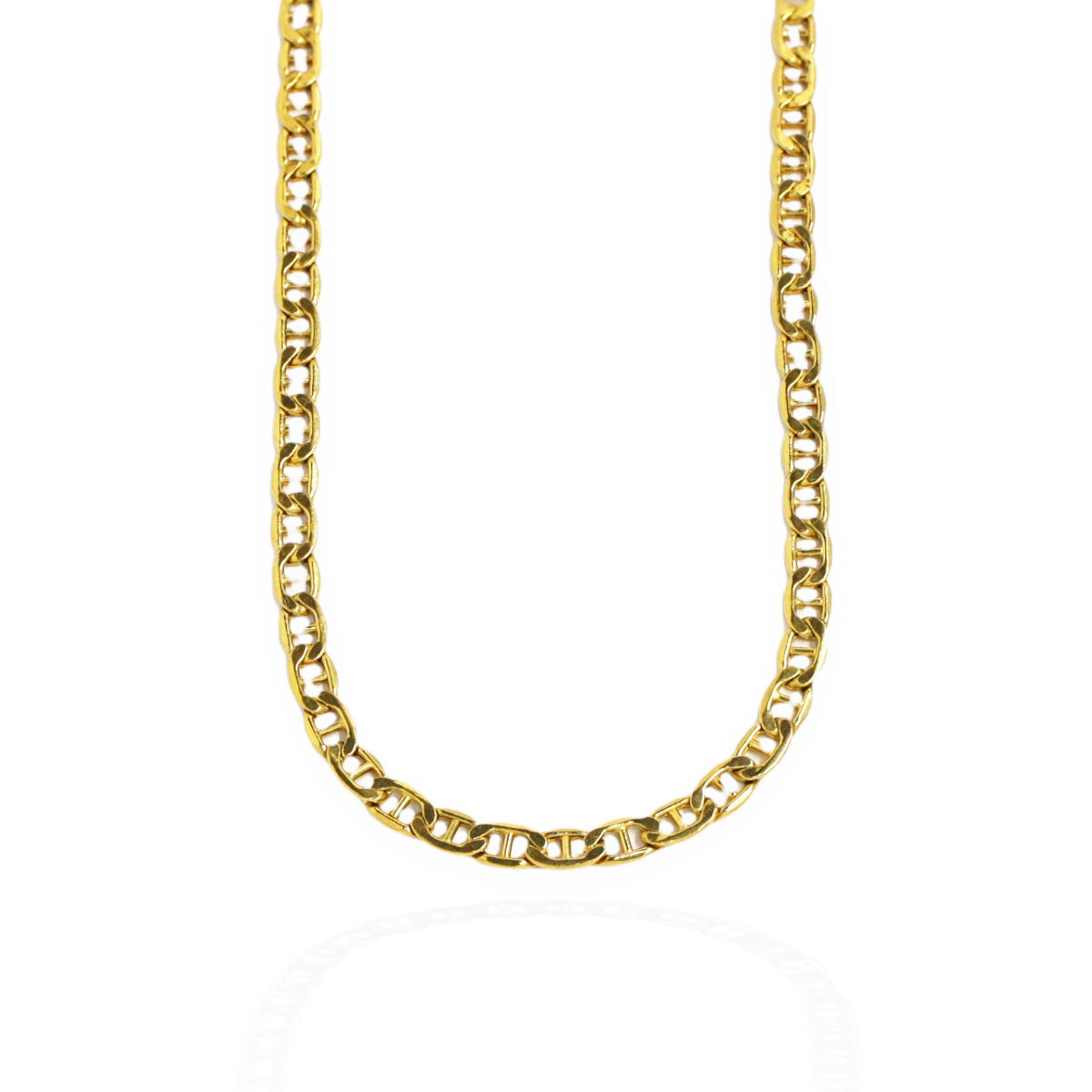 Lant Barbati din Aur 14k cu Zale Plate - Bijuteria Cleopatra