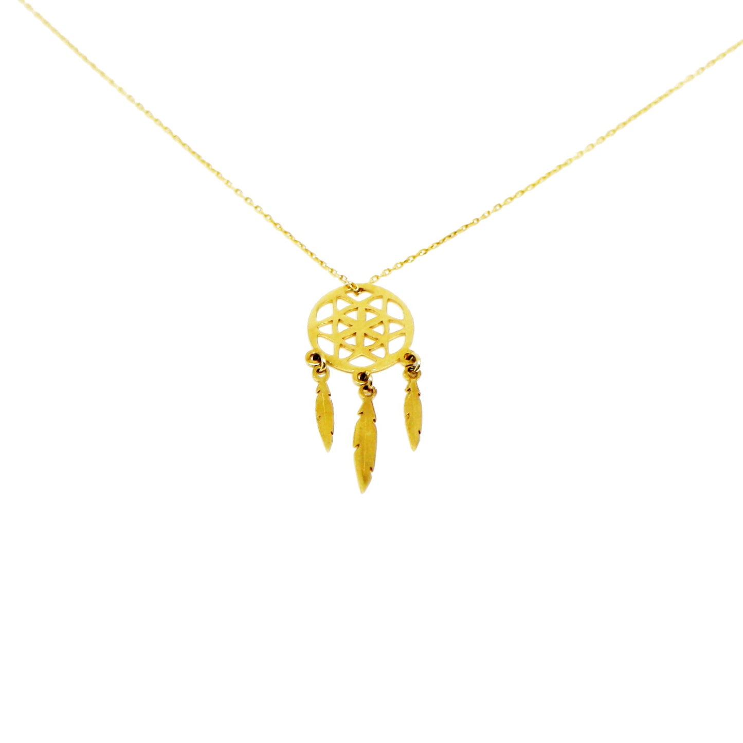 Lant Aur 14k Plasa de Vise Dream Catcher - Bijuteria Cleopatra