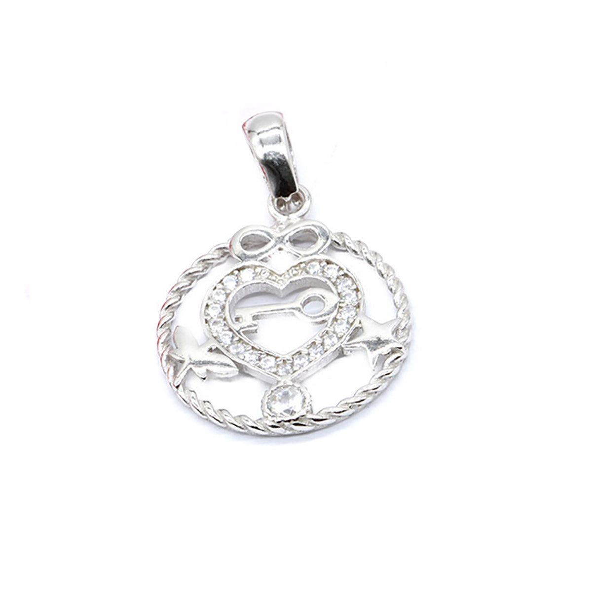 Pandantiv Argint Infinit si Inima - Bijuteria Cleopatra