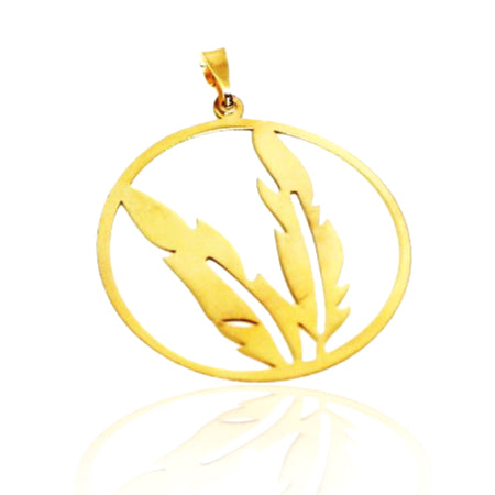 Pandantiv Aur 14k Doua Pene - Bijuteria Cleopatra