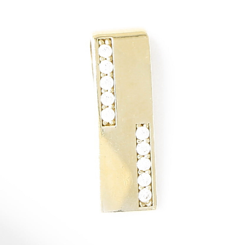 Pandantiv Aur 14k Dreptunghi cu Pietre Zirconia - Bijuteria Cleopatra