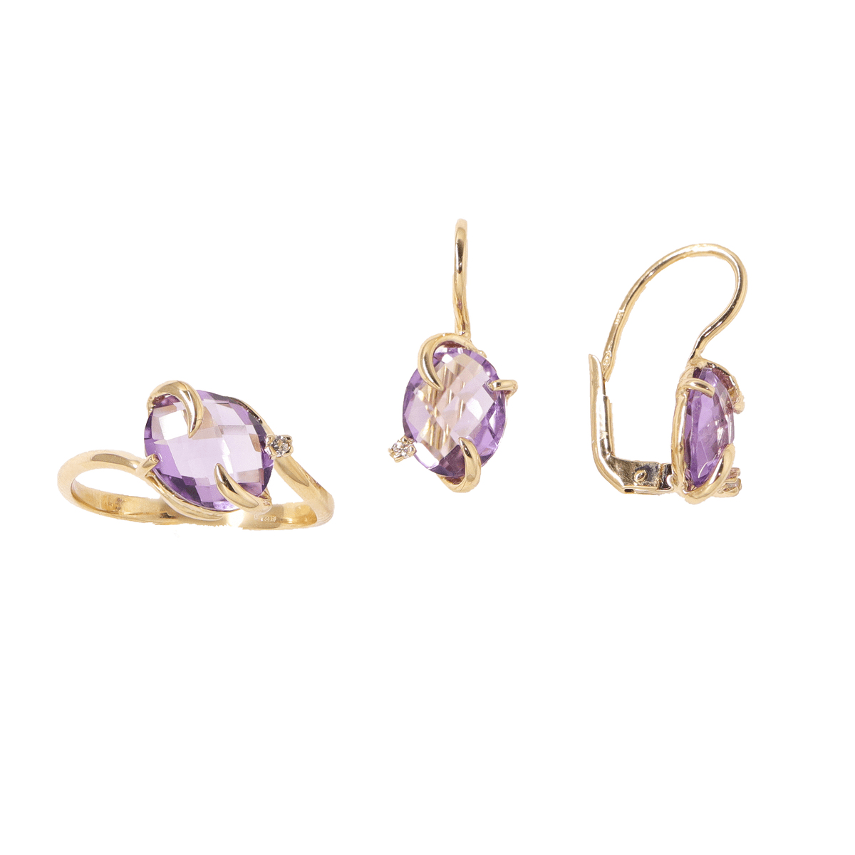 Set Aur 14k Ametist si Zirconiu - Bijuteria Cleopatra