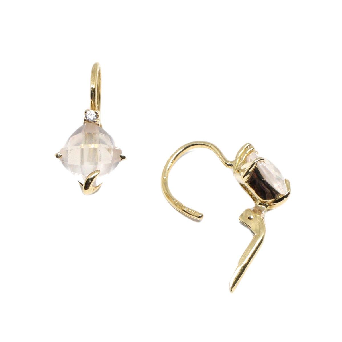Set Aur 14k cu Piatra Cuart Roz - Bijuteria Cleopatra