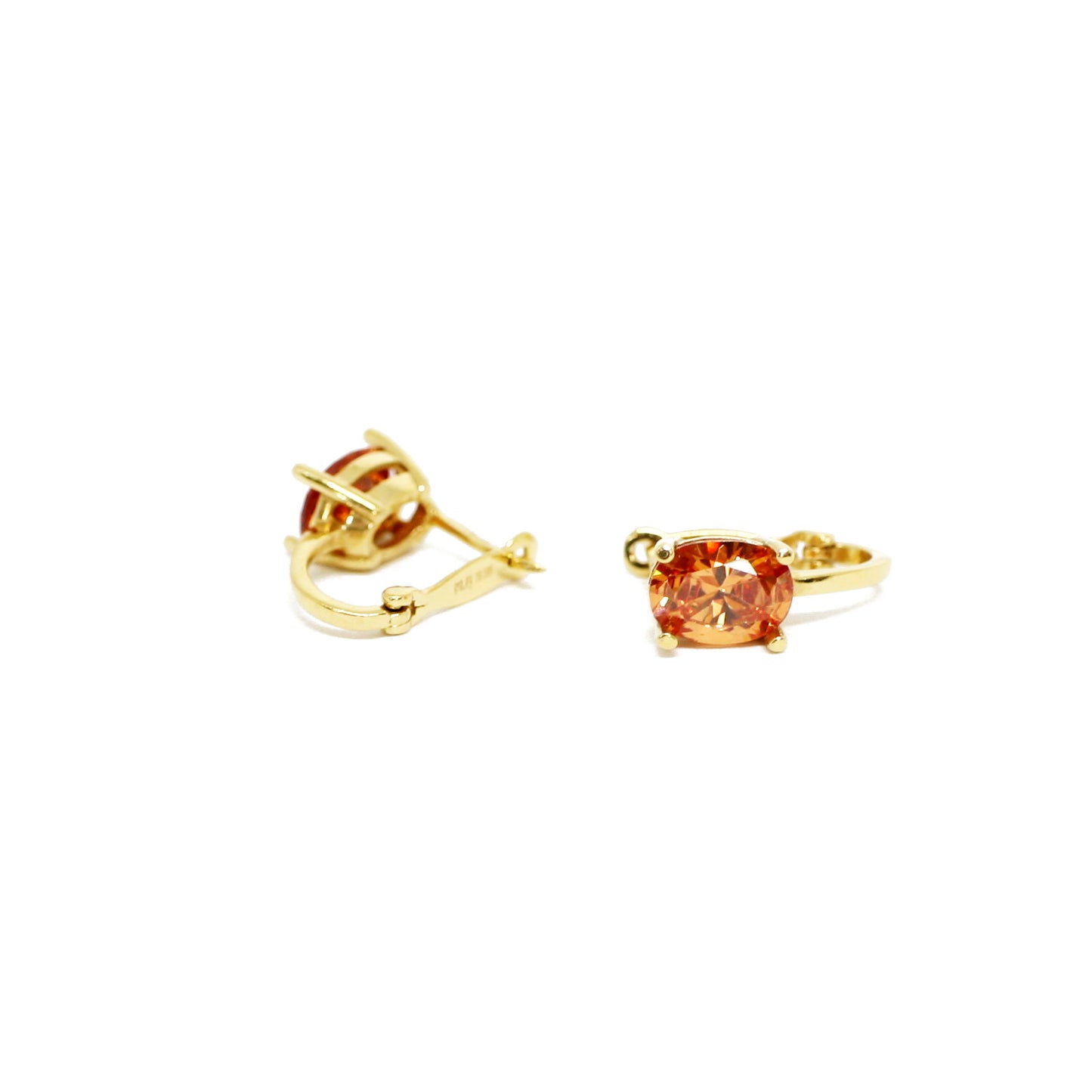Set Aur 14k cu Pietre Zirconia Portocalii - Bijuteria Cleopatra