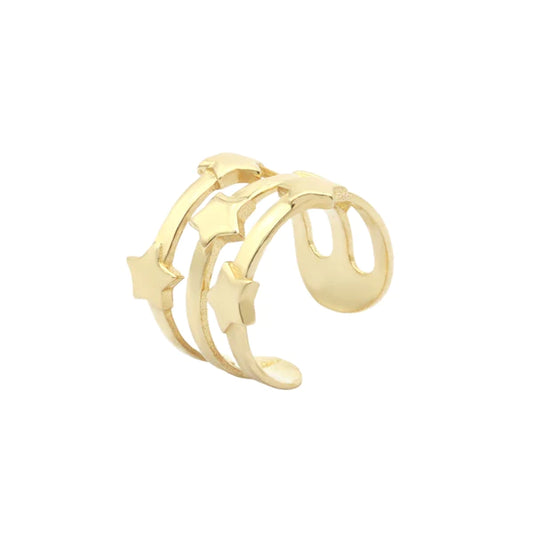 Cercel Aur 14k Ear Clip cu Stelute