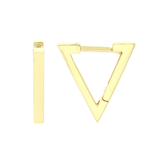 Cercei Aur 14k 3D Triangle