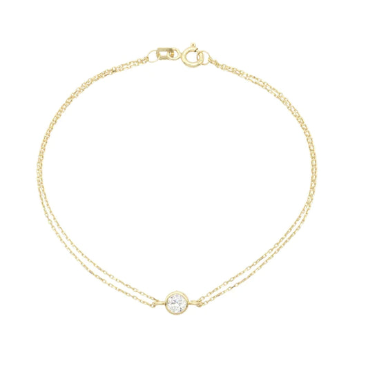 Bratara Aur 14k cu Piatra Zirconia Clasica
