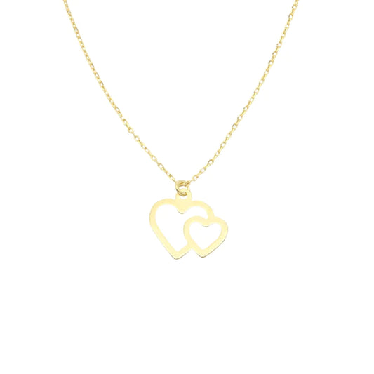 Lant Aur 14k Double Hearts