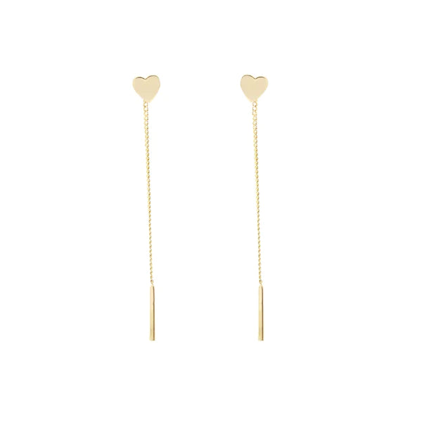 Cercei Fir Aur 14k Heart