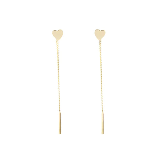 Cercei Fir Aur 14k Heart