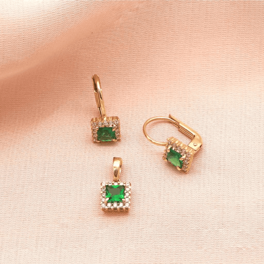 Set Aur 14k cu Zirconia