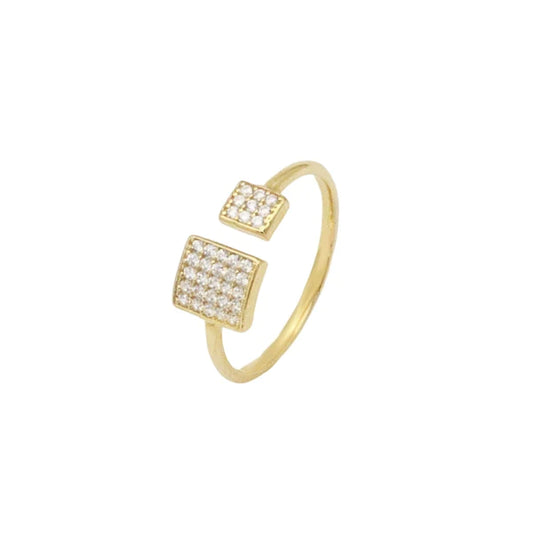 Inel Aur 14k Reglabil Square
