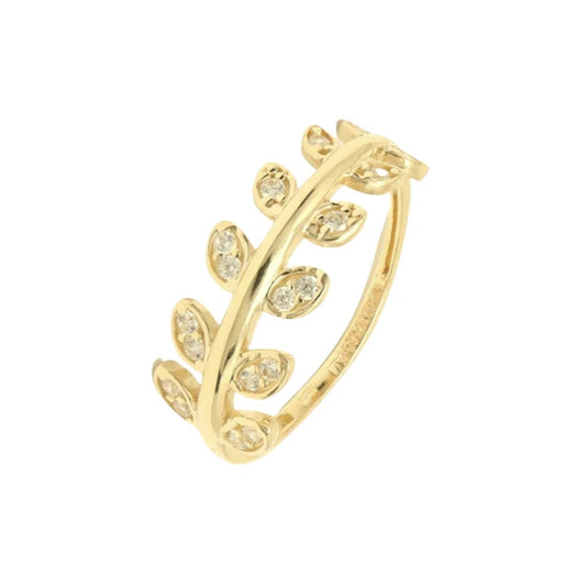 Inel Aur 14k frunza