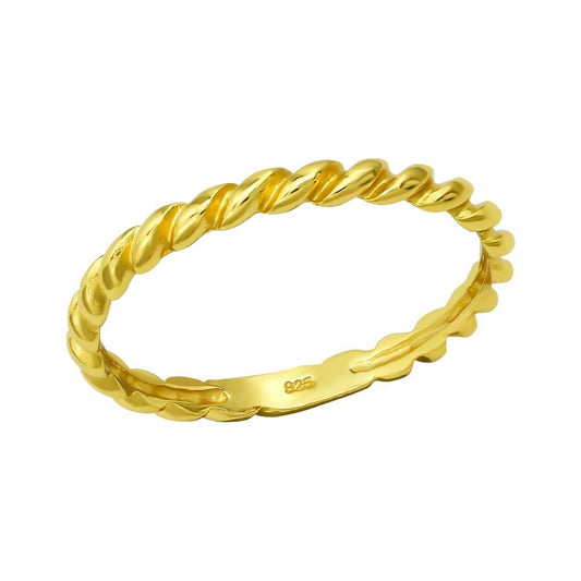 Inel Argint Placat cu Aur Impletit - Bijuteria Cleopatra