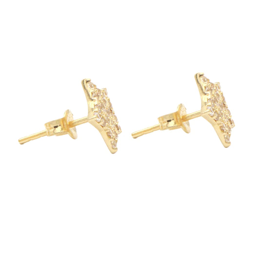 Cercei Aur 14k Stea si Pietre Zirconia