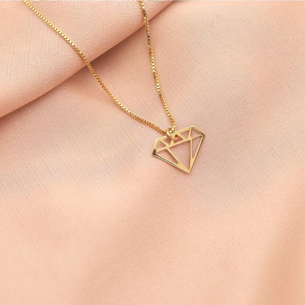 Pandantiv Aur 14k Forma Diamant