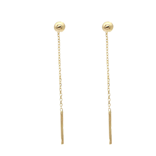 Cercei Fir Aur 14k Bila 4mm