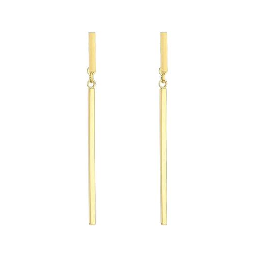 Cercei Lungi Aur 14k T-Bar