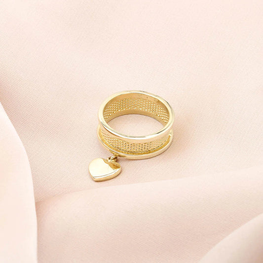 Inel Aur 14k Tip cu Charm Inima