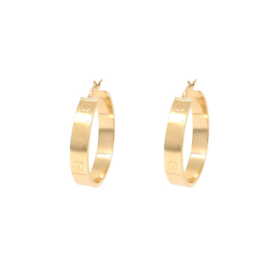 Cercei Aur 14k cu Nituri 6mm