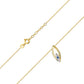 Lant Aur 14k Lacrima cu Diamant 0.08ct