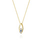 Lant Aur 14k Lacrima cu Diamant 0.08ct