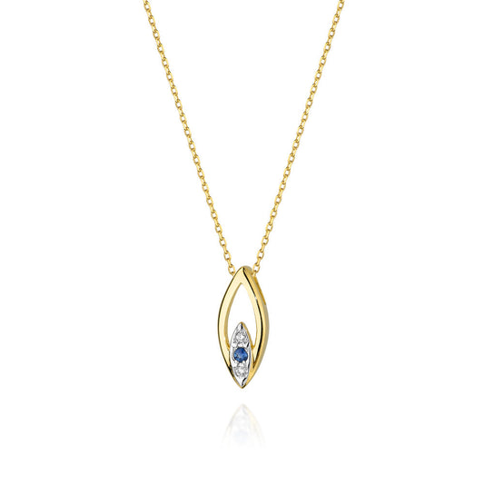 Lant Aur 14k Lacrima cu Diamant 0.08ct
