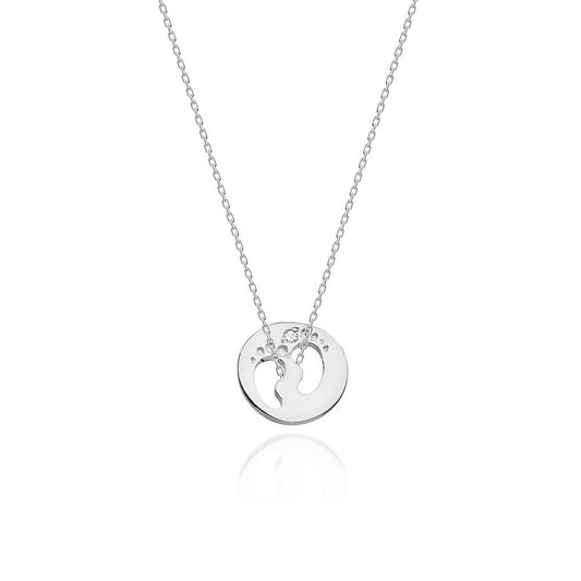 Lant Aur 14k Banut cu Talpite si Diamant de 0.005ct - Bijuteria Cleopatra