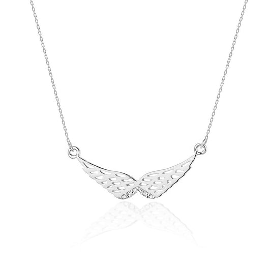 Lant Aur 14k Aripi de Inger cu Diamante 0.01ct - Bijuteria Cleopatra